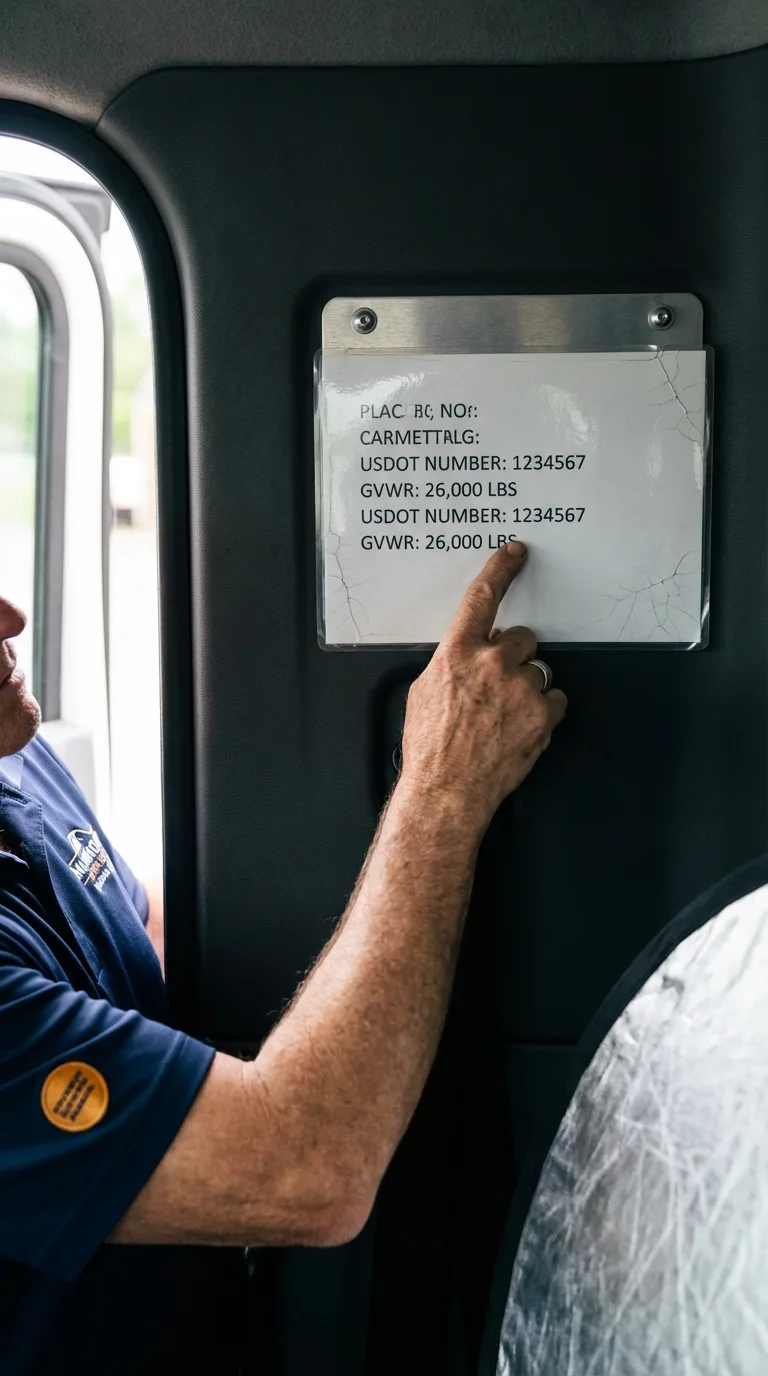 USDOT licensing placard verification in Lake Zurich